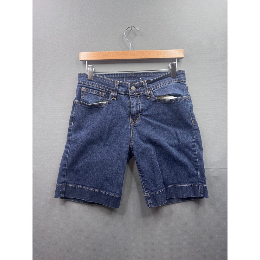 Signature by Levi Strauss & Co Womens Denim Shorts‎ Dark Wash Knee Length Size 4